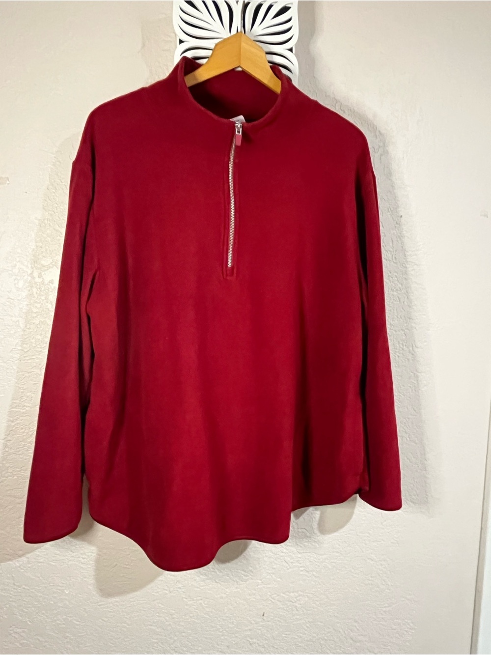 Women’s LIVI Quarter-Zip Fleece Sweater - Deep Red